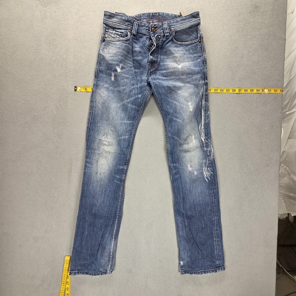 Diesel Jeans Mens 28x32 Safado Regular Slim Straight Button Fly Made Italy 0804K